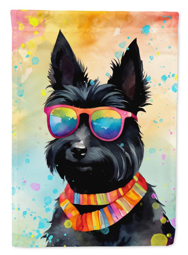 Scottish Terrier Hippie Dawg House Flag on Sale