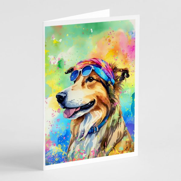 Collie Hippie Dawg Greeting Cards Pack of 8 Supply