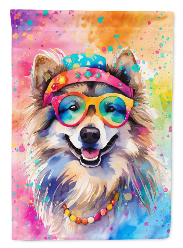 Keeshond Hippie Dawg House Flag Discount