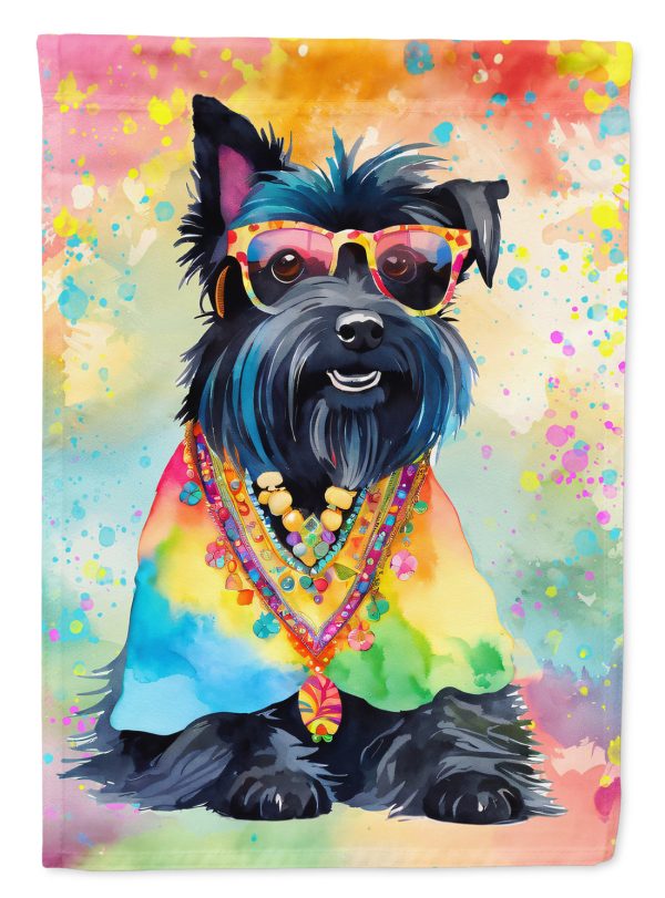 Scottish Terrier Hippie Dawg House Flag For Cheap