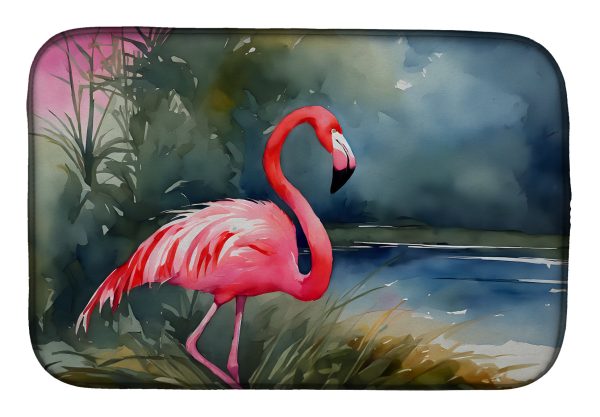 Flamingo Dish Drying Mat Online now