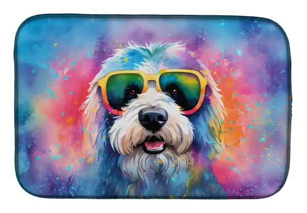Old English Sheepdog Hippie Dawg Dish Drying Mat Supply