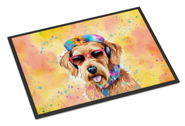 Airedale Terrier Hippie Dawg Doormat on Sale