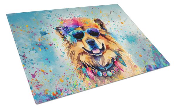 Chow Chow Hippie Dawg Glass Cutting Board Large Hot on Sale