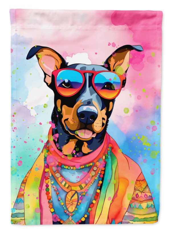 Doberman Pinscher Hippie Dawg House Flag Supply