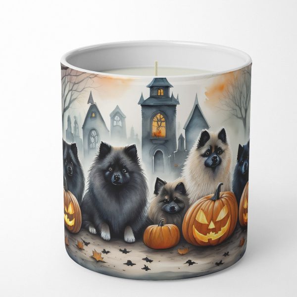 Keeshond Spooky Halloween Decorative Soy Candle Online