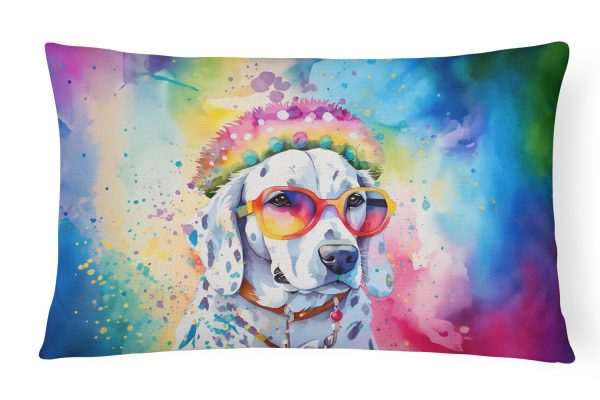 Dalmatian Hippie Dawg Fabric Decorative Pillow Online Sale
