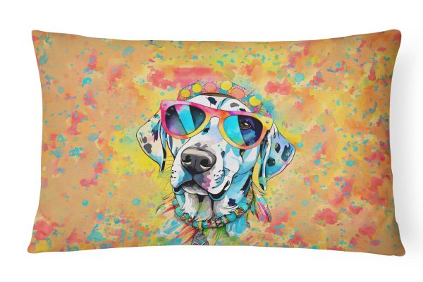 Dalmatian Hippie Dawg Fabric Decorative Pillow For Cheap