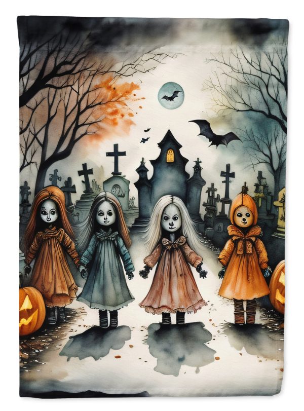 Creepy Dolls Spooky Halloween Garden Flag – Outdoor Decorative Garden Flag Online now