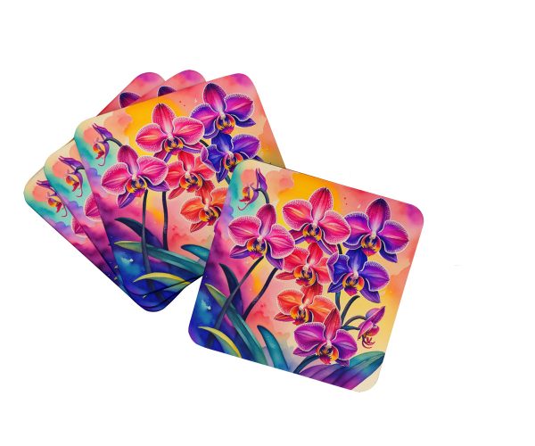 Colorful Orchids Foam Coaster Set of 4 Discount