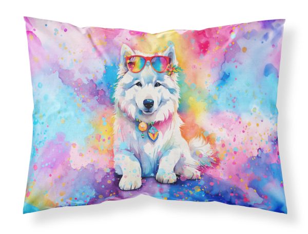 Samoyed Hippie Dawg Standard Pillowcase For Cheap