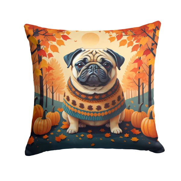 Fawn Pug Fall Fabric Decorative Pillow Online Sale
