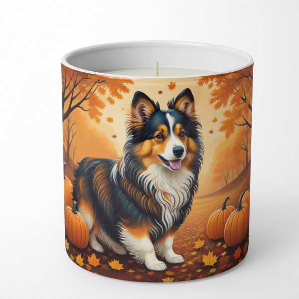 Sheltie Fall Decorative Soy Candle Cheap