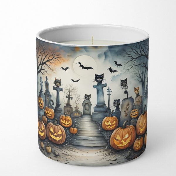 Cat Cemetery Spooky Halloween Decorative Soy Candle Supply