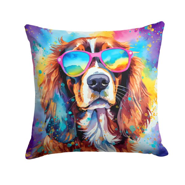 Cavalier Spaniel Hippie Dawg Fabric Decorative Pillow Cheap