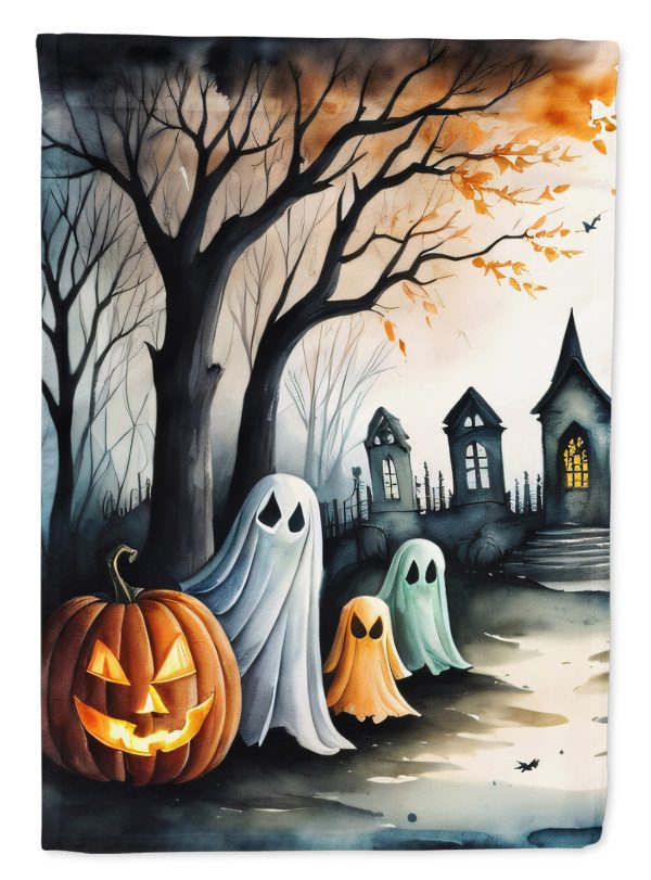 Ghosts Spooky Halloween House Flag on Sale