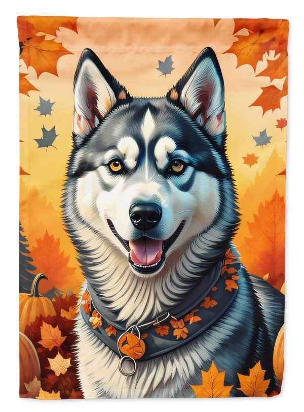 Siberian Husky Fall House Flag For Cheap