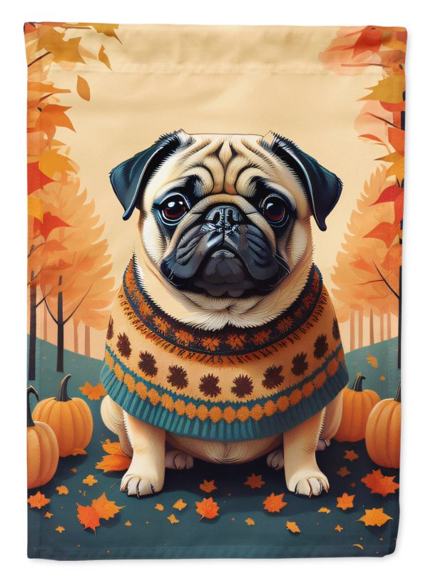 Fawn Pug Fall House Flag Cheap