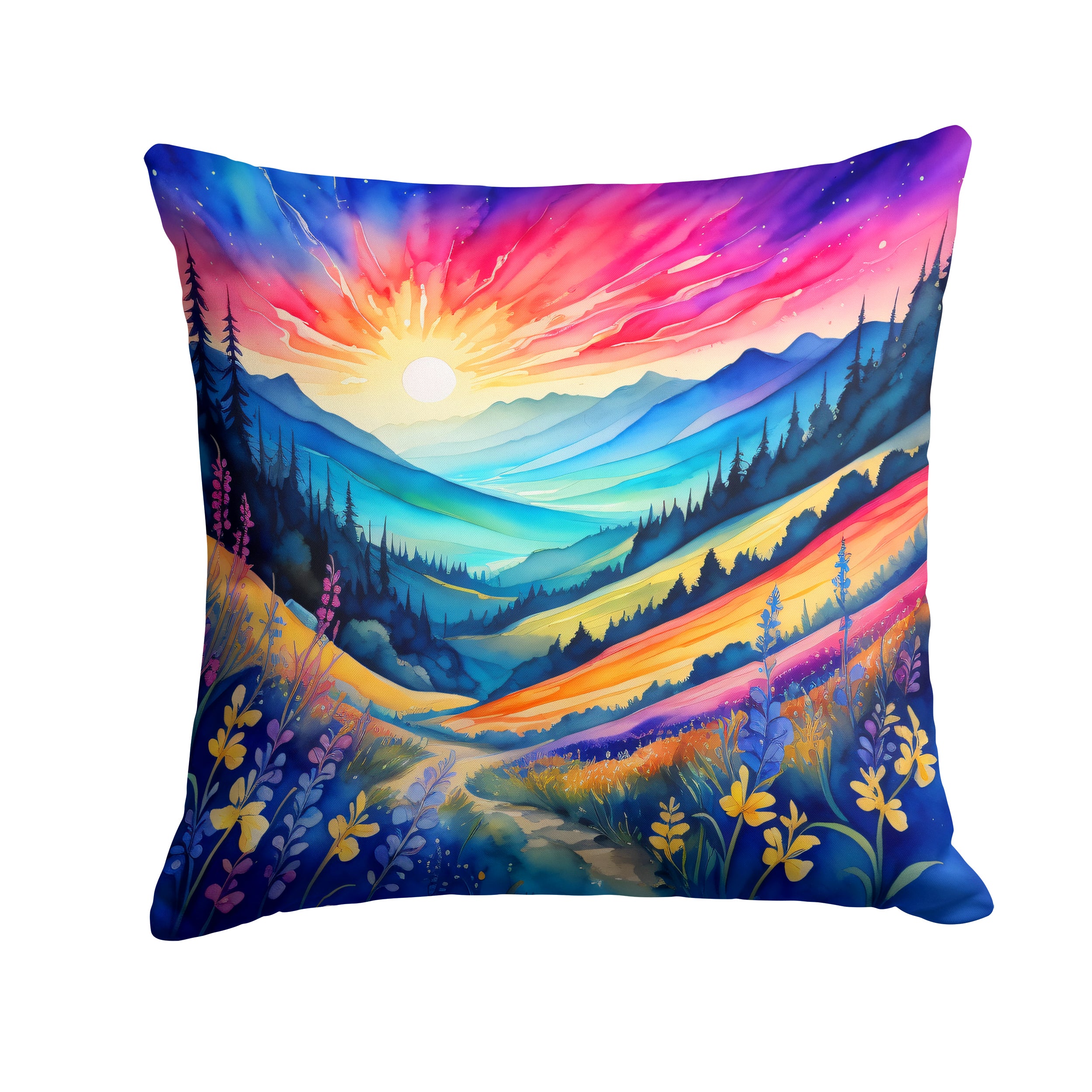 Colorful Annual Larkspur Fabric Decorative Pillow For Cheap