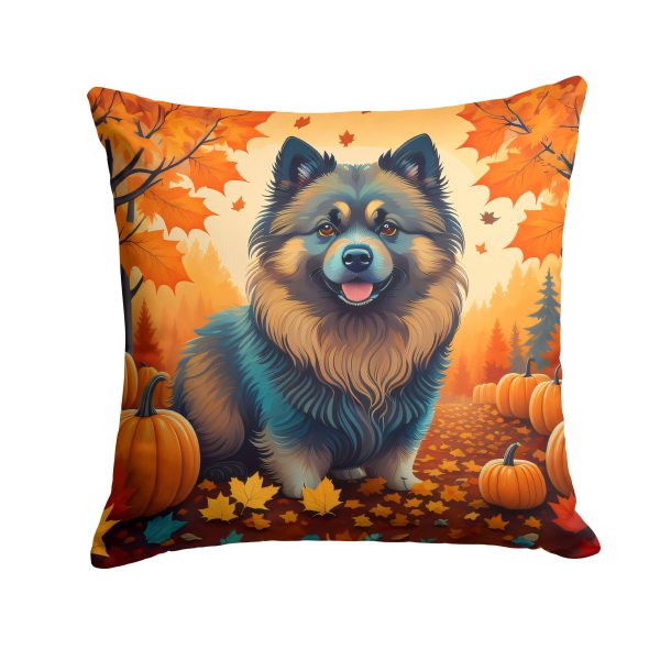 Keeshond Fall Fabric Decorative Pillow Online Sale