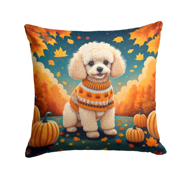 Poodle Fall Fabric Decorative Pillow Hot on Sale