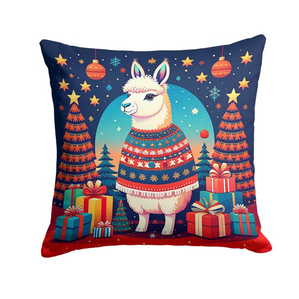 Llama Christmas Fabric Decorative Pillow Sale