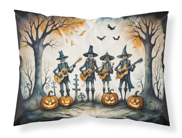 Mariachi Skeleton Band Spooky Halloween Fabric Standard Pillowcase For Sale