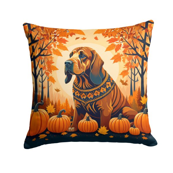 Bloodhound Fall Fabric Decorative Pillow For Cheap