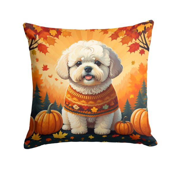 Bichon Frise Fall Fabric Decorative Pillow Fashion