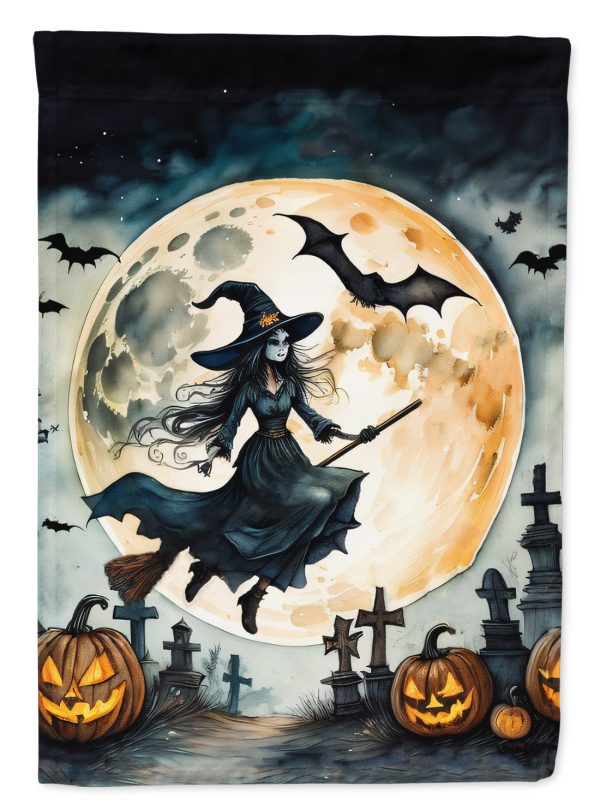 Flying Witch Spooky Halloween Garden Flag – Outdoor Decorative Garden Flag Fashion