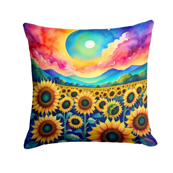 Colorful Sunflowers Fabric Decorative Pillow Discount