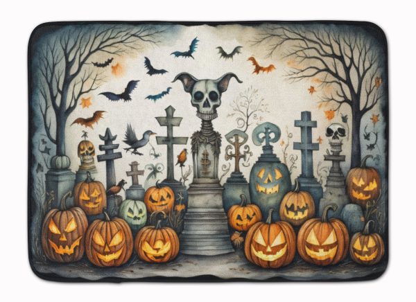 Pet Cemetery Spooky Halloween Memory Foam Kitchen Mat Online now