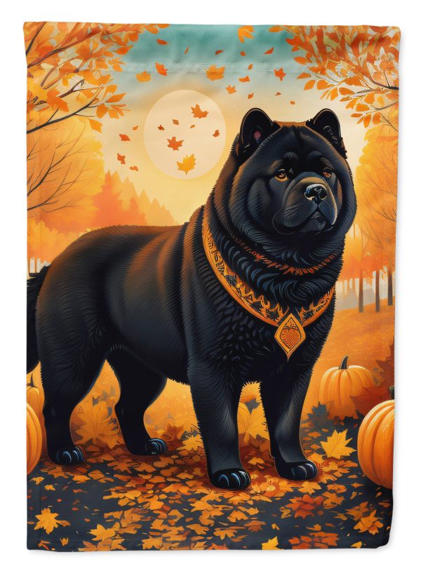 Black Chow Chow Fall House Flag Online Sale