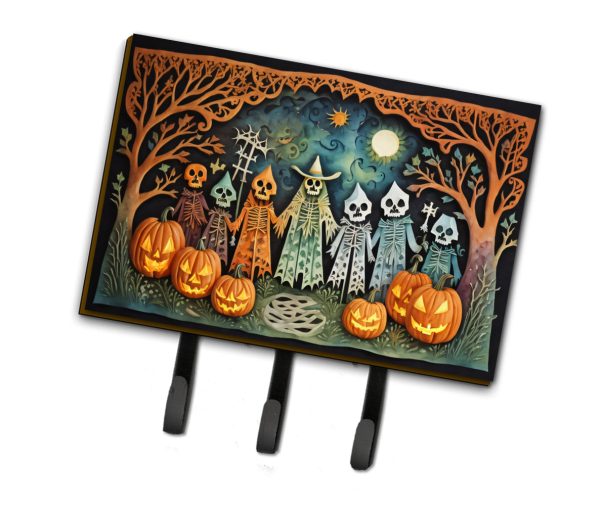 Papel Picado Skeletons Spooky Halloween Leash or Key Holder For Sale