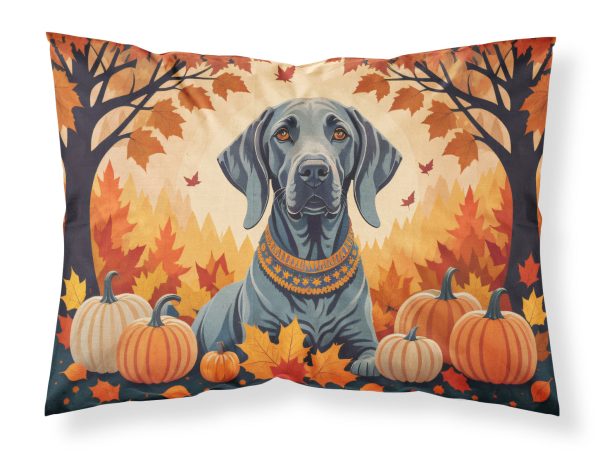 Weimaraner Fall Fabric Standard Pillowcase Hot on Sale
