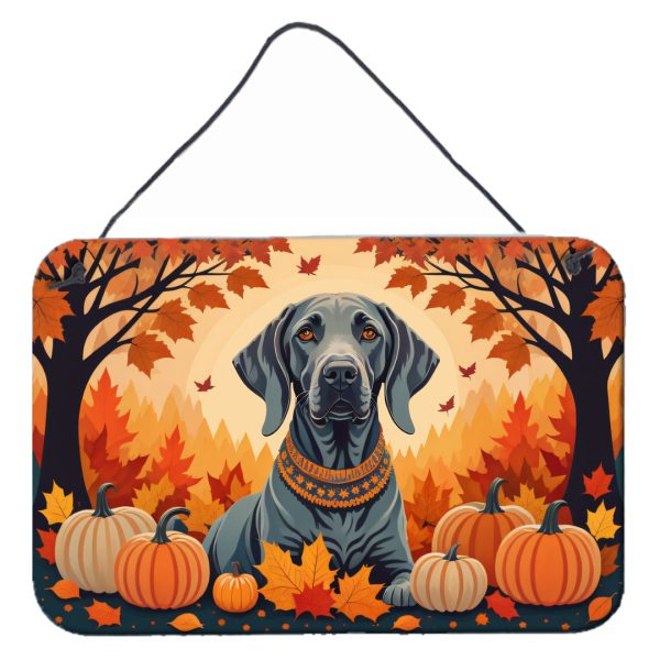 Weimaraner Fall Wall or Door Hanging Prints on Sale