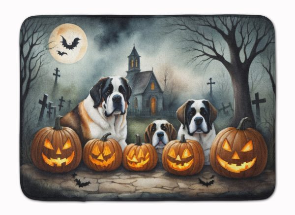 Saint Bernard Spooky Halloween Memory Foam Kitchen Mat on Sale