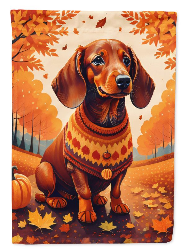 Dachshund Fall House Flag on Sale