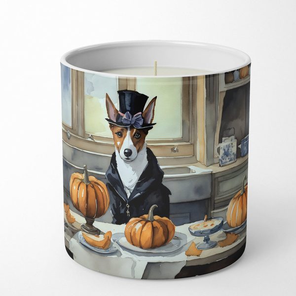 Basenji Fall Kitchen Pumpkins Decorative Soy Candle Discount