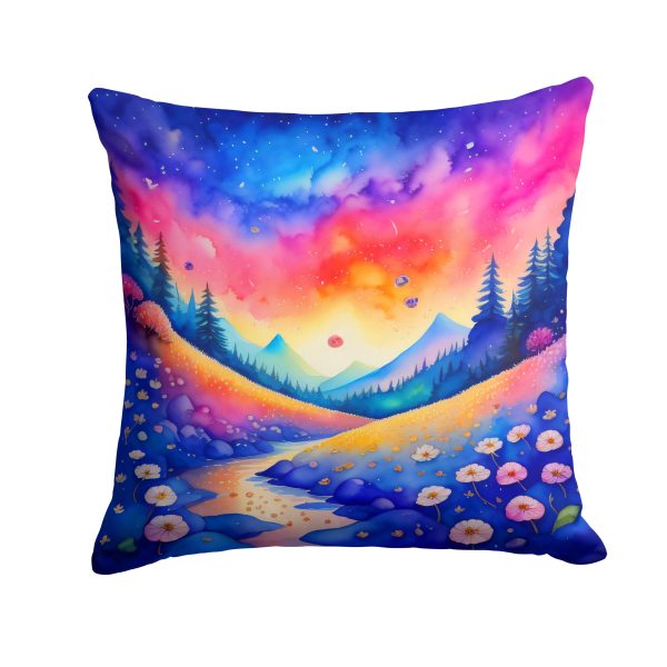 Colorful Periwinkles Fabric Decorative Pillow Cheap
