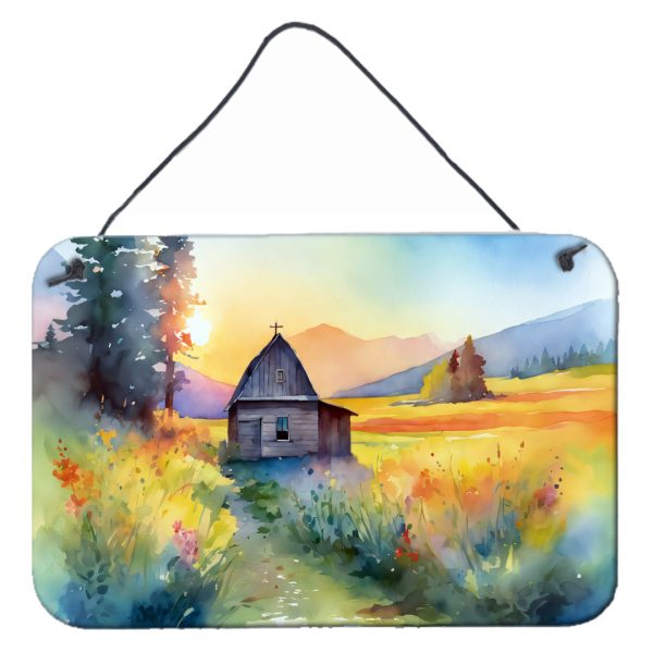 Montana Bitterroot in Watercolor Wall or Door Hanging Prints Fashion