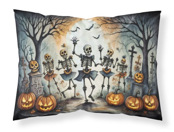 Dancing Skeletons Spooky Halloween Fabric Standard Pillowcase For Cheap