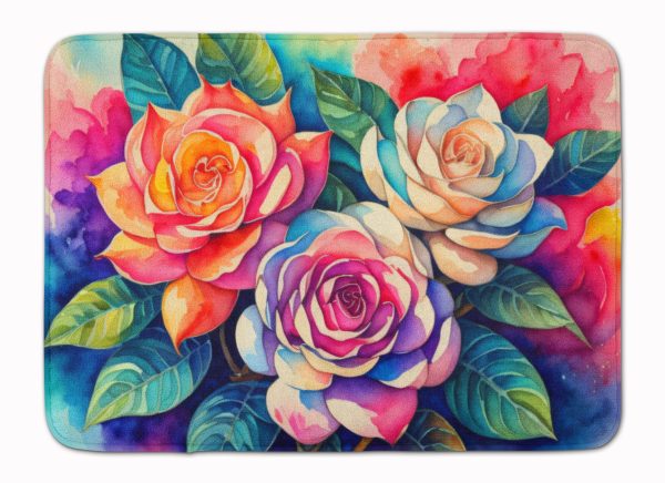 Gardenias in Color Memory Foam Kitchen Mat Fashion