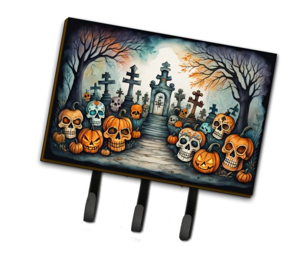 Calaveras Sugar Skulls Spooky Halloween Leash or Key Holder Cheap