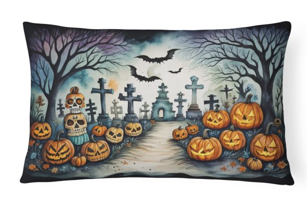 Day of the Dead Spooky Halloween Fabric Decorative Pillow Online Sale