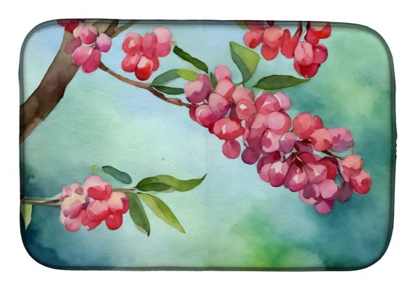 Pennsylvania Mountain Laurels in Watercolor Dish Drying Mat Online
