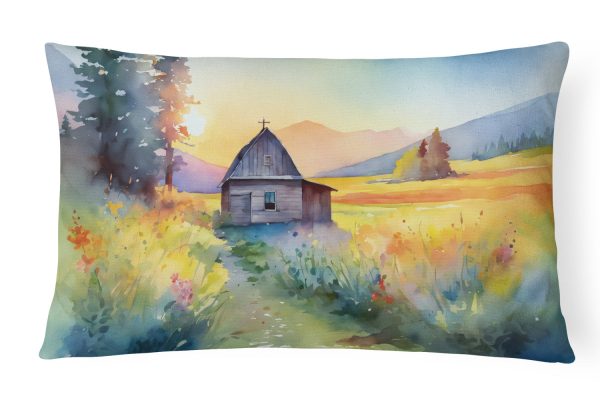 Montana Bitterroot in Watercolor Fabric Decorative Pillow Sale