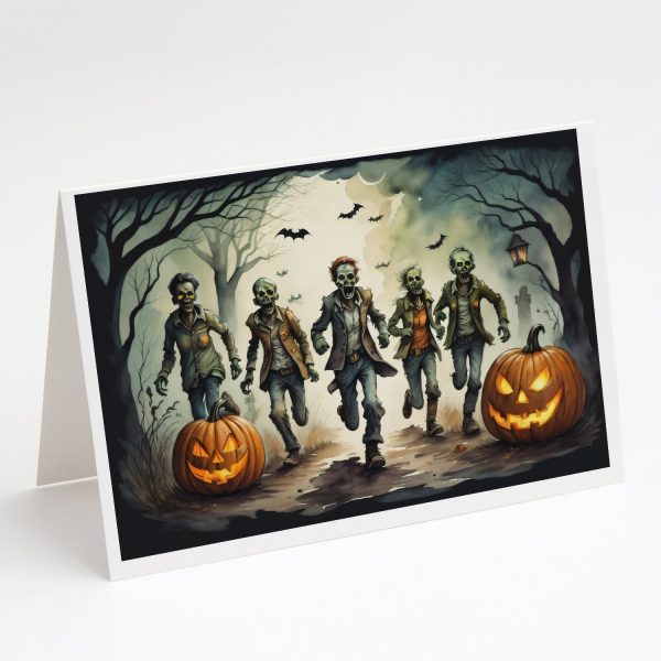 Zombies Spooky Halloween Greeting Cards and Envelopes Pack of 8 Online