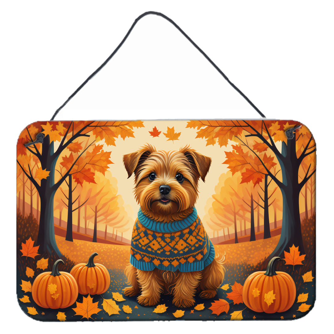 Norfolk Terrier Fall Wall or Door Hanging Prints For Cheap