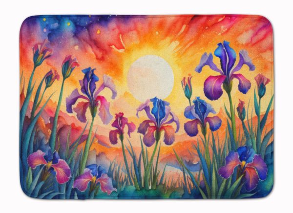 Iris in Color Memory Foam Kitchen Mat Cheap